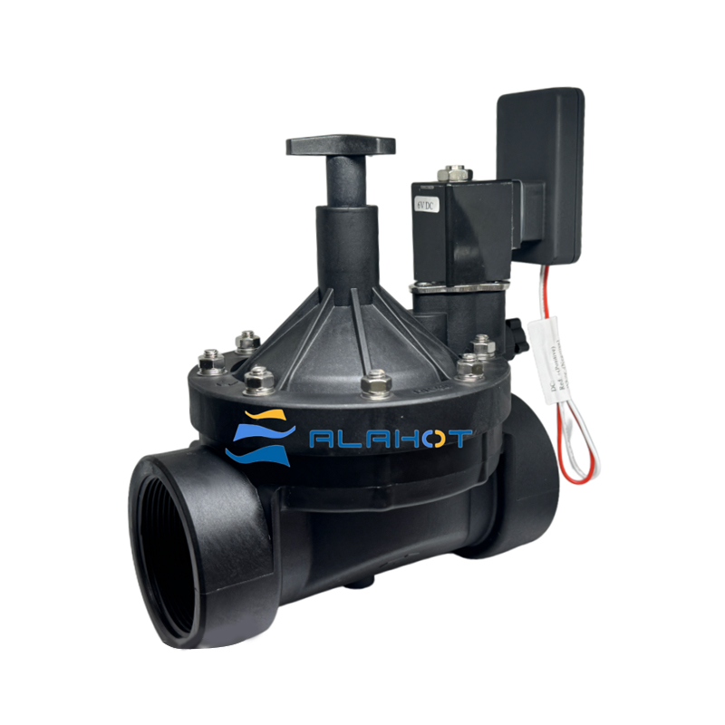 Válvula solenoide de enclavamiento de plástico